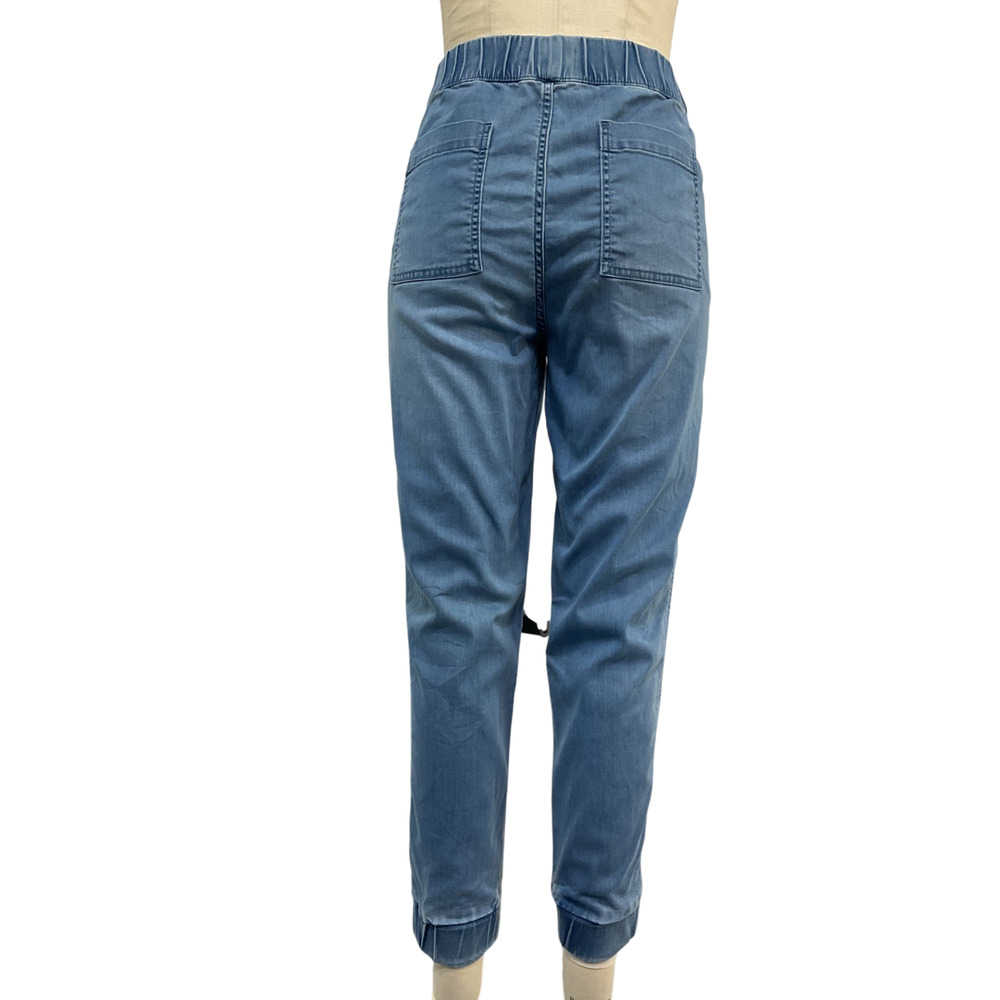 Hatch Relaxed Blue Denim Joggers Size 2 - Picture 3 of 5